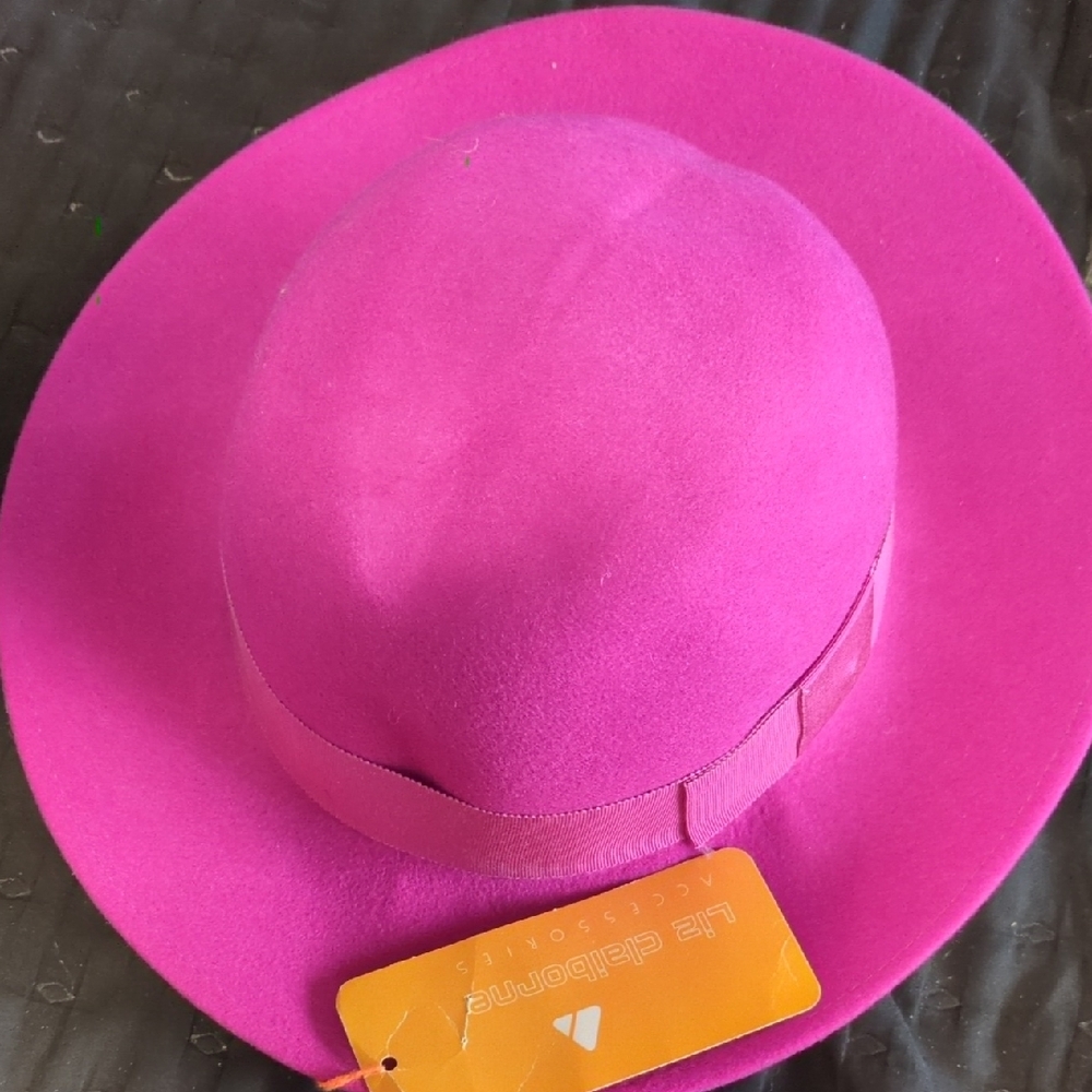Liz Claiborne Pink Wide-Brimmed Hat
